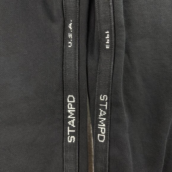 STAMPD Joggers Men Medium M Pant Black Zipper Pockets Sweatpants Fleece Casual 1 - Picture 4 of 10